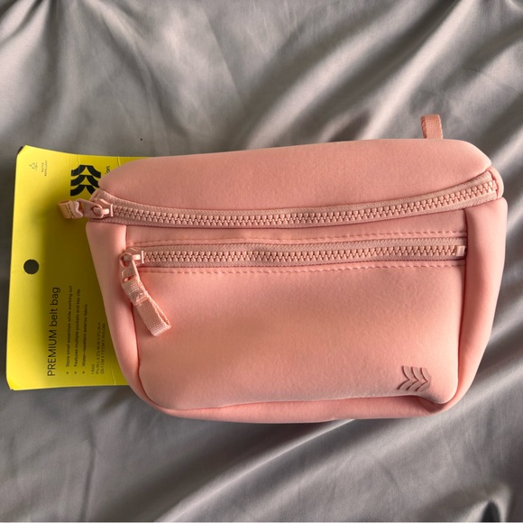 all in motion Handbags - All in Motion Premium Belt Bag Blush Pink Water Resistant Fanny Pack NWT